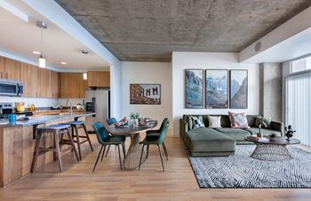 Maple wood flooring in kitchen & living areas